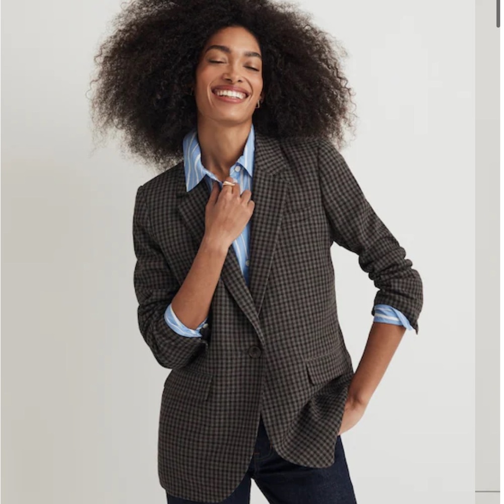 Madewell The Larsen Blazer in Plaid